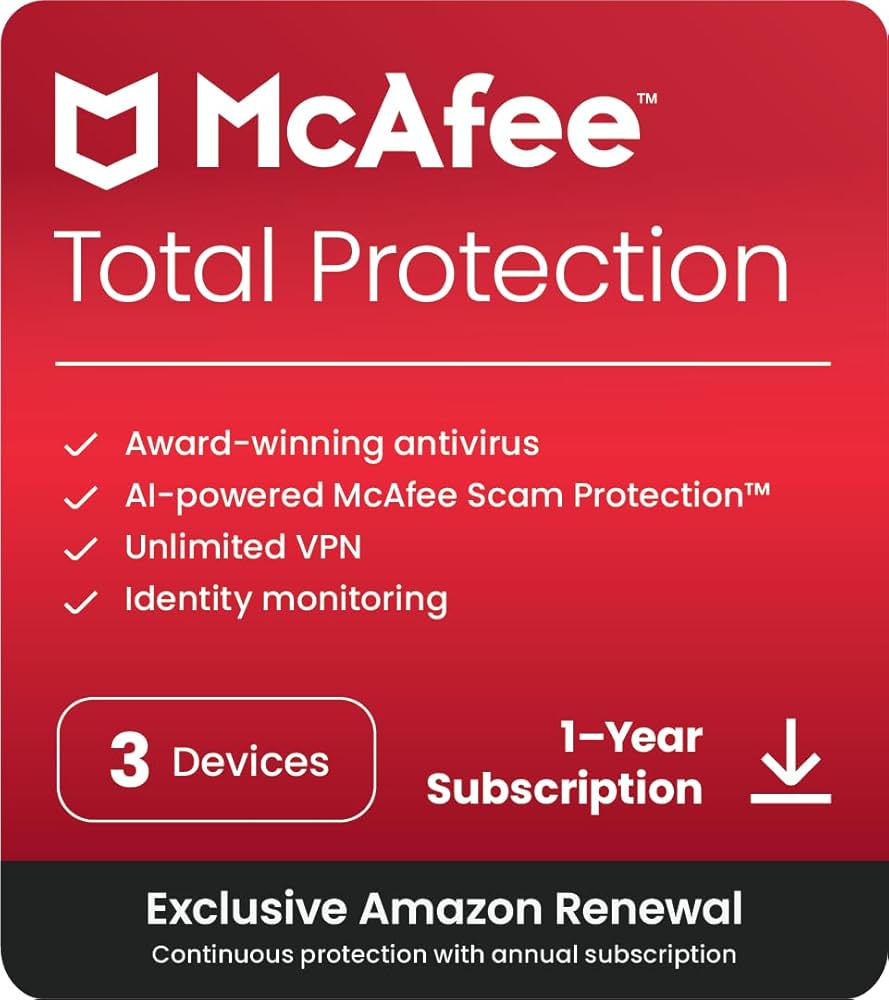 Amazon.com: McAfee Total Protection 2024 | 3 Device