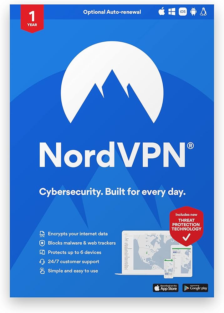 Amazon.com: NordVPN Standard – 1-Year VPN & Cybersecurity Software