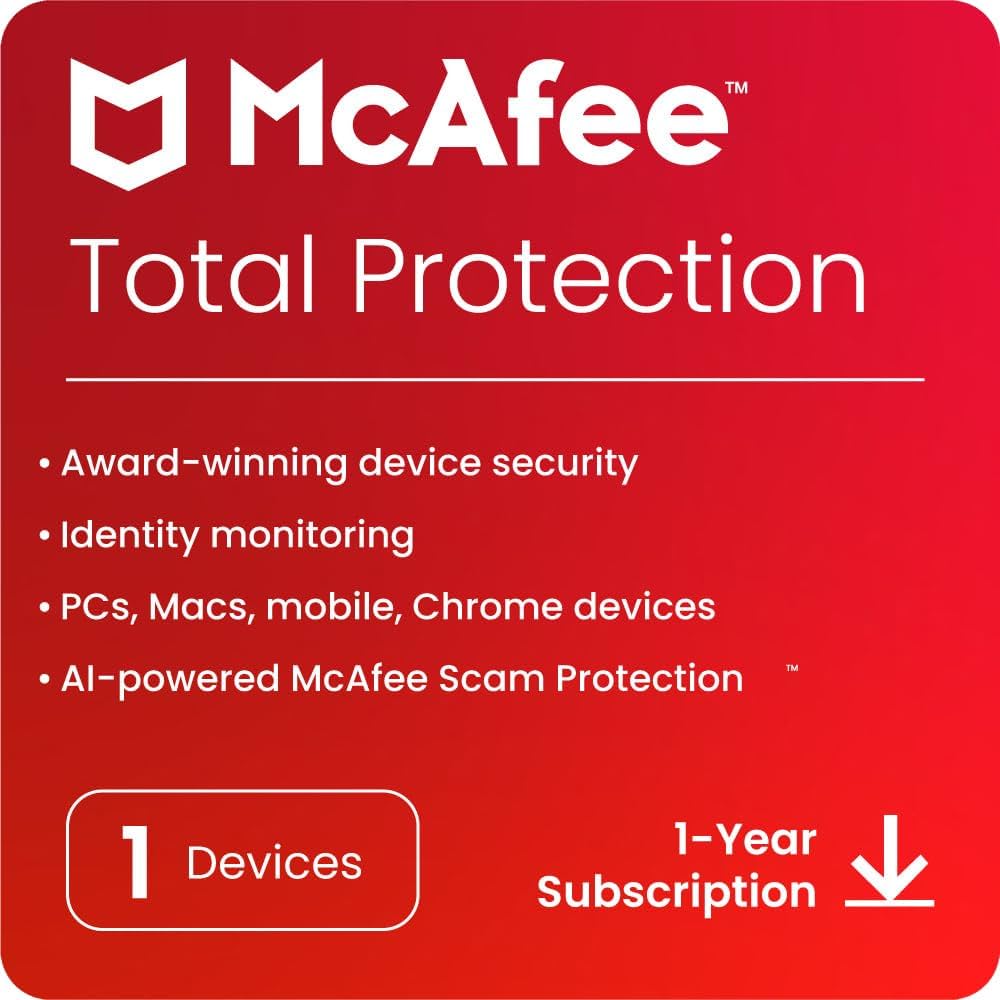 Mcafee Total Protection (1 PC | 1 Year) (Email - Amazon.com