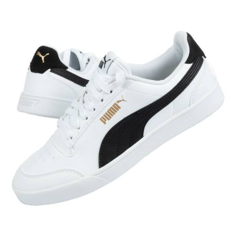 Puma Shuffle 375688 02 white black - KeeShoes