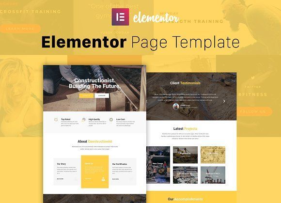 Constructionist - Elementor Template