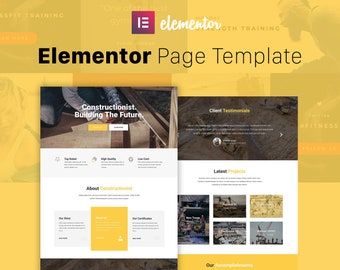 Constructionist Elementor Template - Etsy