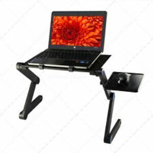 Mesa para Ordenador, Base Ajustable y Plegable para Laptop Soporte ratón