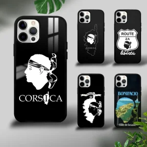 Funda de teléfono Corse Corsica para iPhone 16 15 14 13 12 11 Pro Xs Max Mini Plus Celulares Funda dura a prueba de golpes