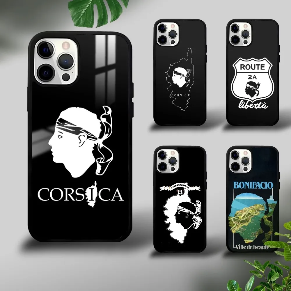 Funda de teléfono Corse Corsica para iPhone 16 15 14 13 12 11 Pro Xs Max Mini Plus Celulares Funda dura a prueba de golpes