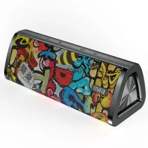 altavoz bluetooth portátil impermeable ipx7 con diseño grafiti