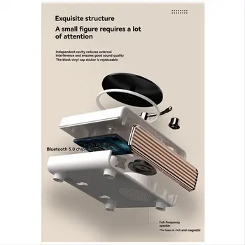 altavoz bluetooth retro vintage con luz LED ambiental decorativo