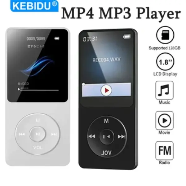 mp3 mp4 player bluetooth portátil con pantalla y radio fm