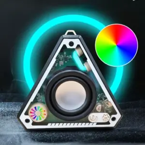 Altavoz Bluetooth portátil triangular RGB mini