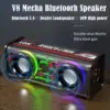 Altavoz Bluetooth Transparente V8 RGB portátil