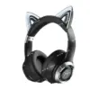 auriculares bluetooth con orejas de gato led