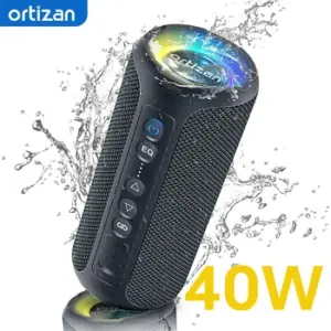 Altavoz Bluetooth Ortizan 40W impermeable IPX7 portátil