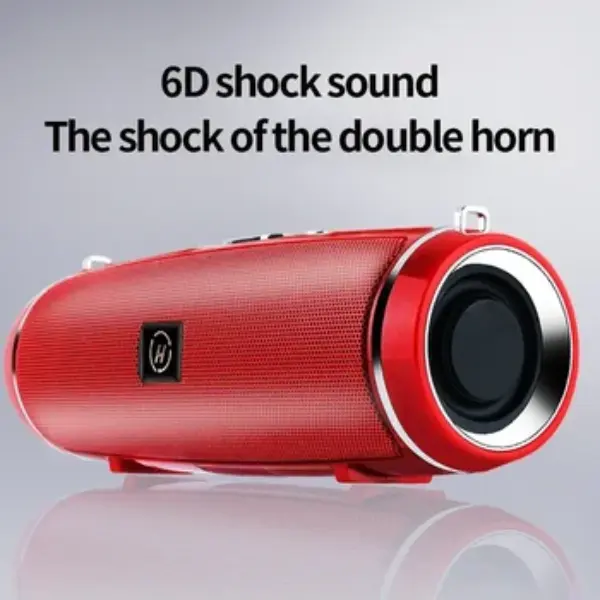 Altavoz Bluetooth 200W portátil sonido estéreo rojo
