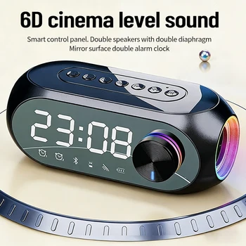 Altavoz Bluetooth Despertador LED con radio FM