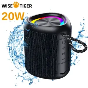 Altavoz Bluetooth WISE TIGER 20W portátil impermeable con luz LED