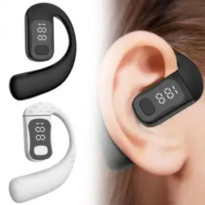 auricular bluetooth con gancho manos libres impermeable negro