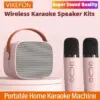 karaoke portátil para niños con micrófono bluetooth rosa