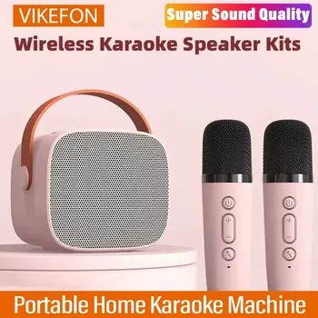 karaoke portátil para niños con micrófono bluetooth rosa