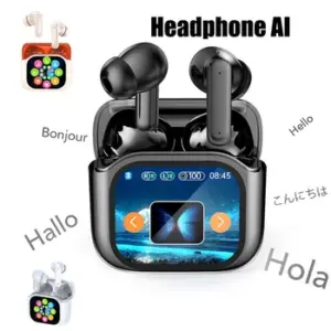 auriculares bluetooth con pantalla tactil y traductor inteligente