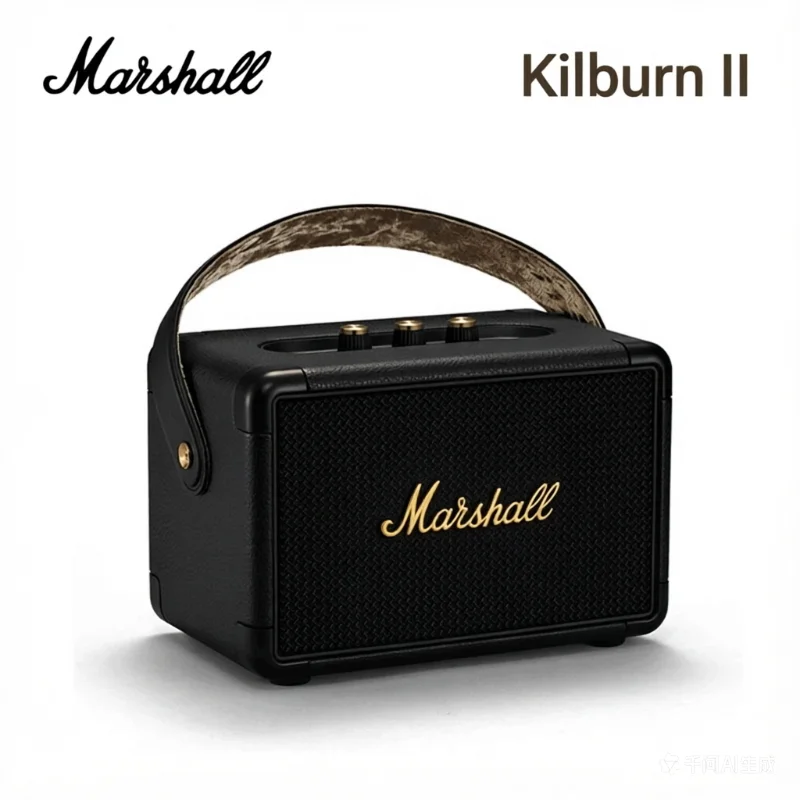 Altavoz Bluetooth Portátil Marshall Kilburn II, Resistente al Agua IPX2, Más de 20 Horas de Reproducción Diseño Robusto para Viajes y Actividades al Aire Libre.