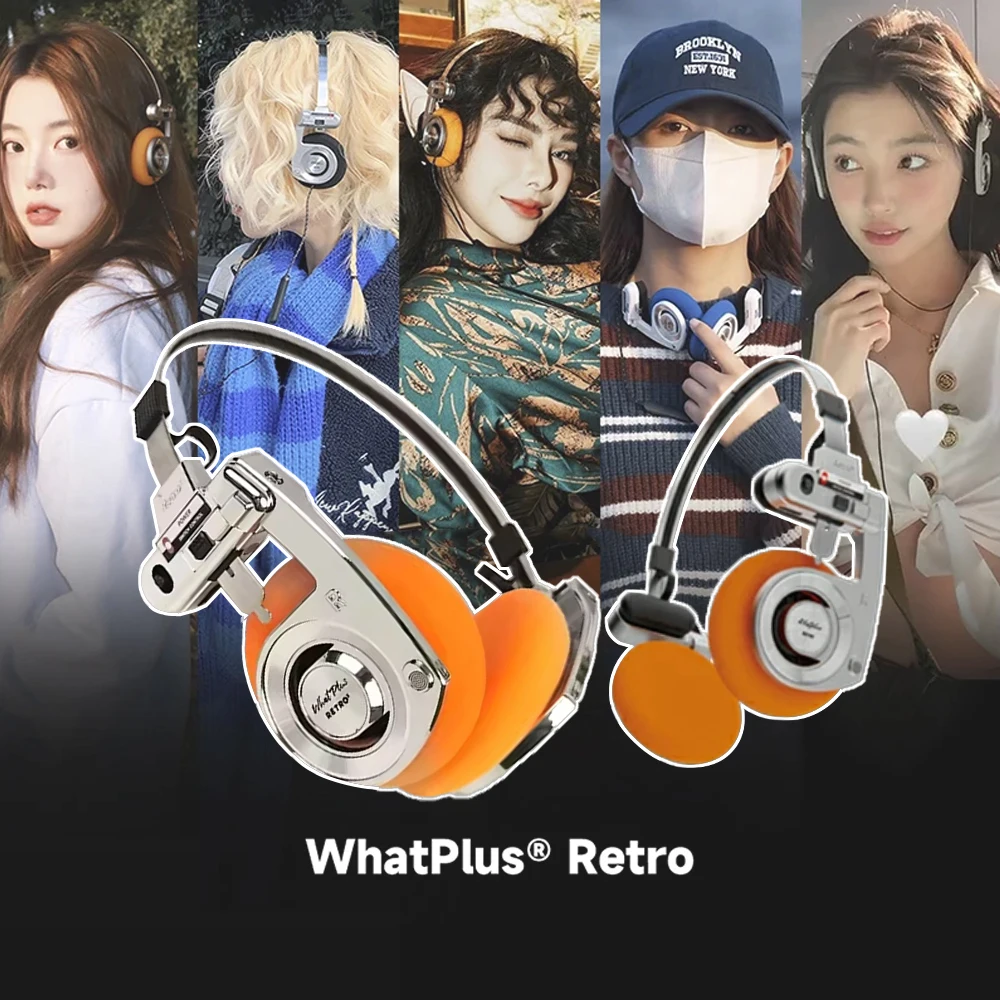 Audífonos Bluetooth WhatPlus RETRO R3 2026, Inalámbricos, Portátiles, Pequeños, Clásicos, con Unidad Dinámica de 40 mm