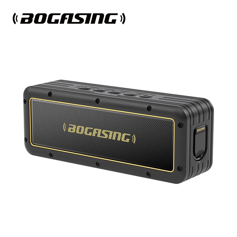 BOGASING G4 Bluetooth Haut-parleur 50W Haut-parleur portable à basses améliorées com 24H Playtime, Bluetooth 5.3, True Wireless Stereo, Haut-parleur sans fil extérieur IPX7 impermeável para camping, TF Card Support