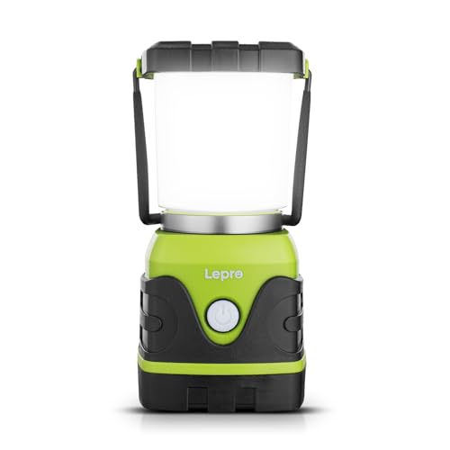 Lepro Linterna de Cámping Plias, Luz de Cámping 1000 LM, 4 Modos Luz de Emergencia, Funciona con Pilas, Brillo Ajustable, Luz de Tienda Impermeable,