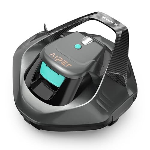 AIPER Seagull SE Robot Piscina, Aspiradora para Piscinas Dura 90 Minutos, Indicador LED, Estacionamiento Automático, Robot Limpiafondos Piscina para