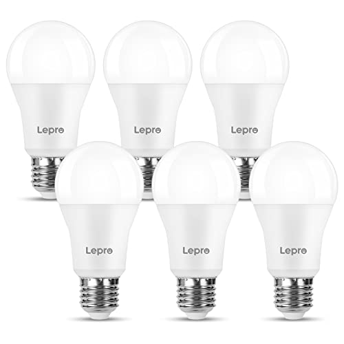 Lepro Bombilla LED E27 13 W, Luz Blanca Fría 6500 K, 1521 Lúmenes, Equivalente a 100 W Bombilla Convencional, Lámpara A60 Ahorro de Energía de Haz