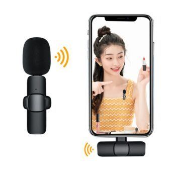 Micrófono inalámbrico Lavalier para IPhone y teléfono Android, Mini micrófono inalámbrico para...